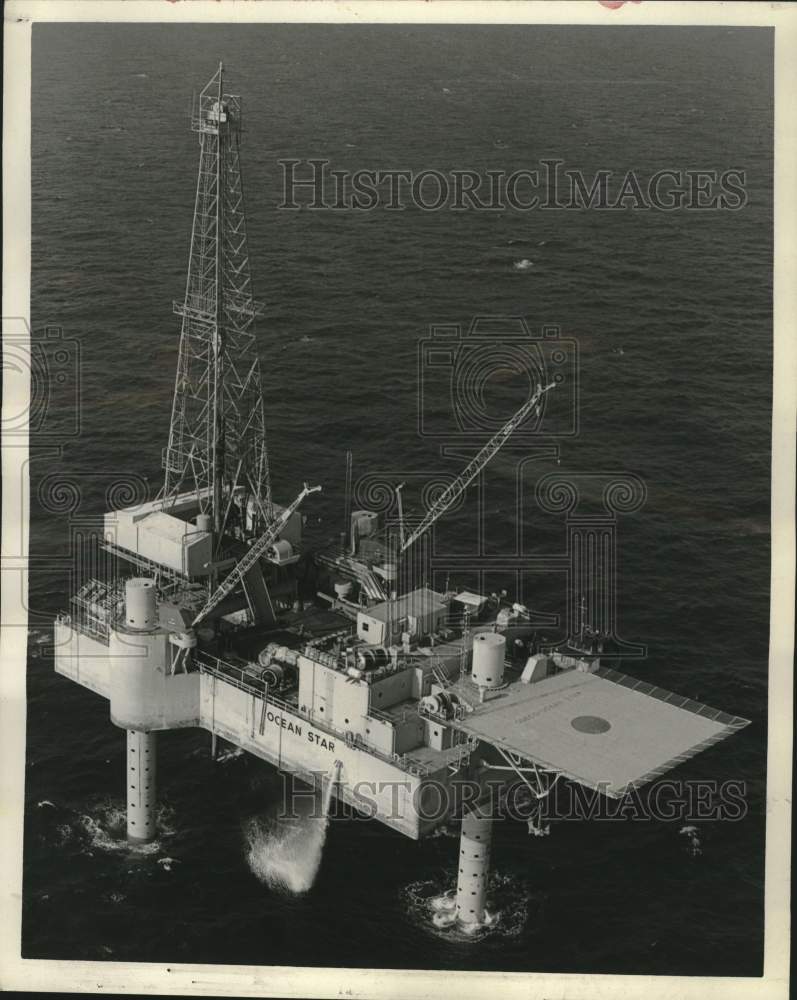 1974 View of the Ocean Star rig moving to the Gulf of Mexico - Historic Images