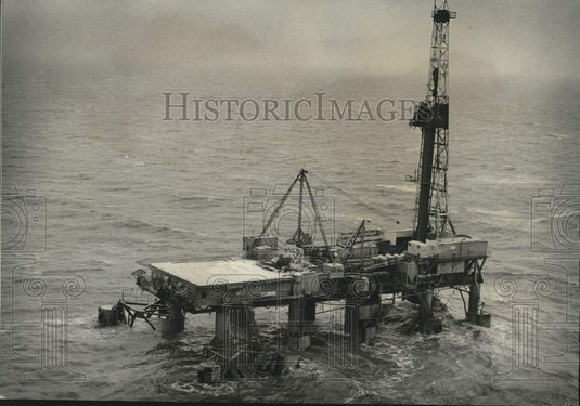 1973 Press Photo General view of the Cognac Platform off the East Coast- Historic Images