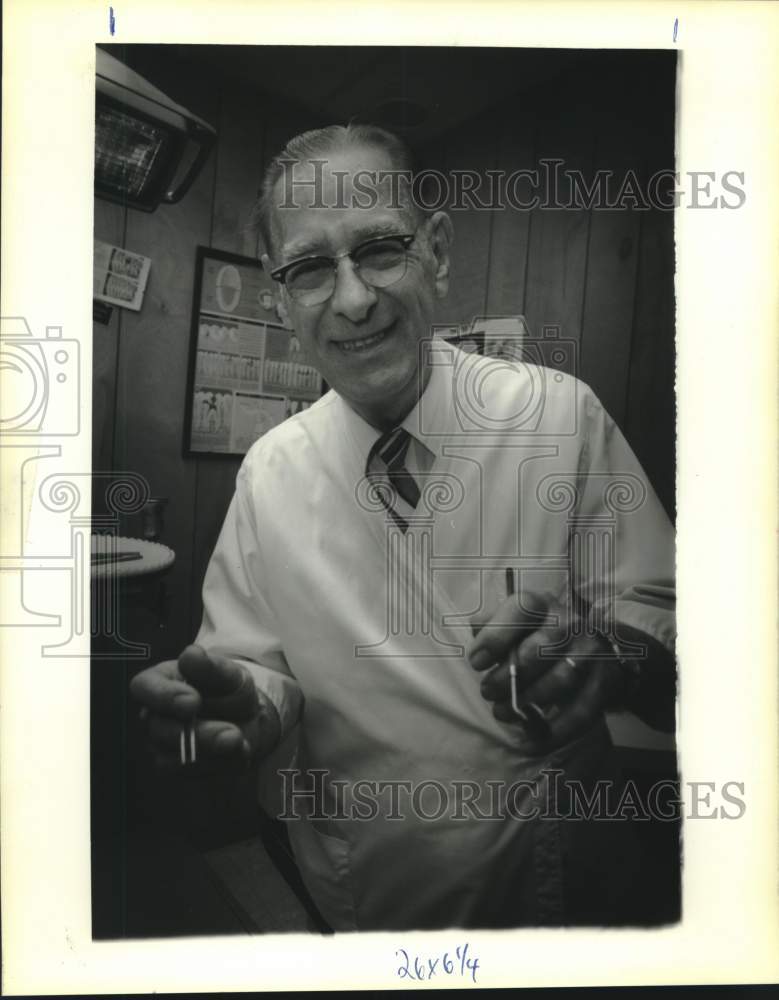 1989 Dentist Dr. Milton Mary In His Canal Street Office, New Orleans - Historic Images