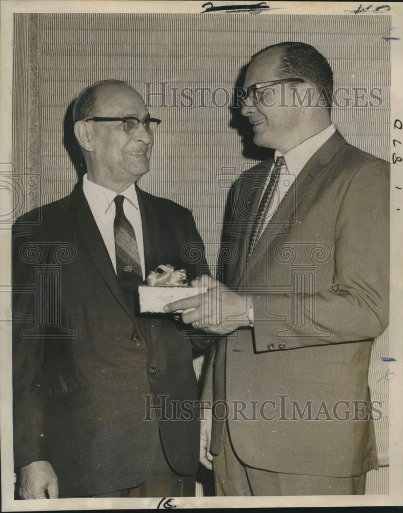 1969 E.J. Nolan honored by Ted Wunder Jr.-Homeseekers Savings &amp; Loan - Historic Images