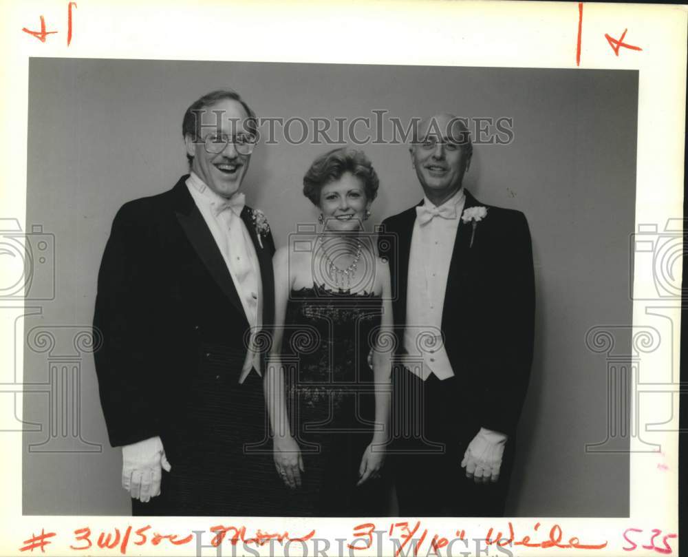 1989 Ruston &amp; Karen Barrosse with Frederick Nicaud, Pendennis Club - Historic Images