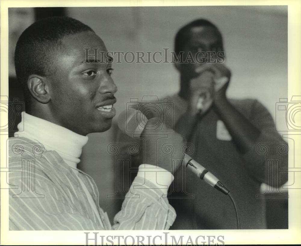 1989 William Pitcher Junior High-Larry McClain, John Brumfield Rap - Historic Images