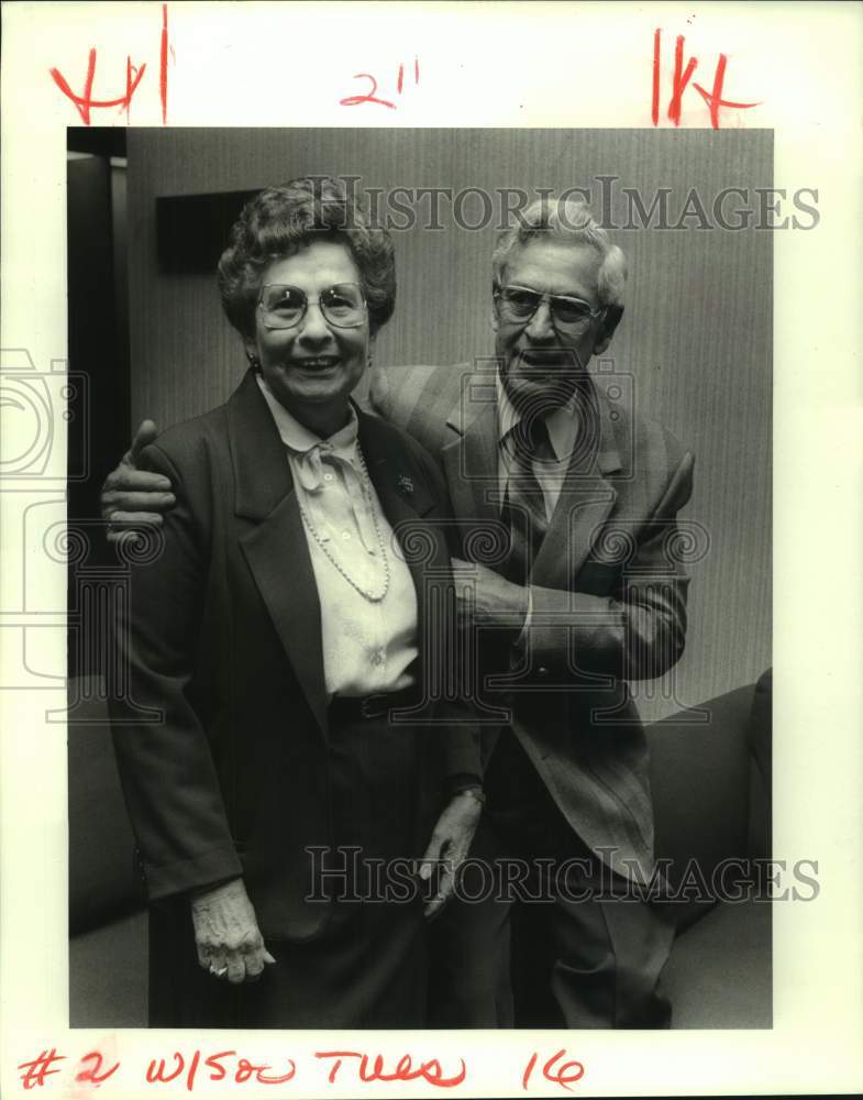 1987 Loyola University - Katherine Nolan, Bernard Ghio at Luncheon - Historic Images