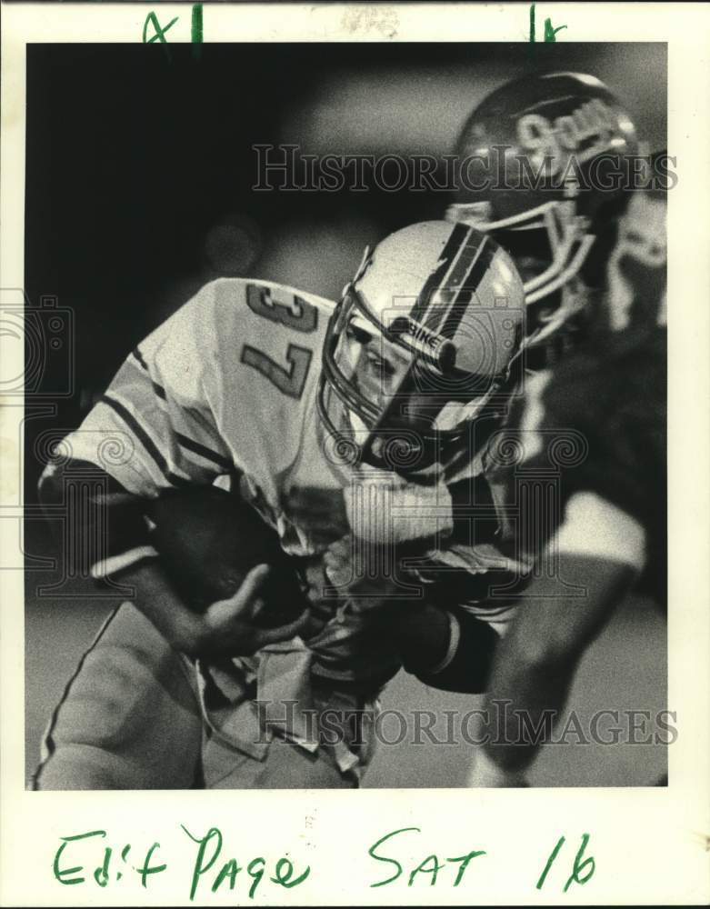 1984 Press Photo Raider Football Player Beau Jeansonne at Rummel High School- Historic Images