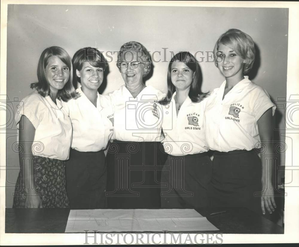 1967 Press Photo Pelican Girls State Officers from New Orleans, Louisiana-Historic Images