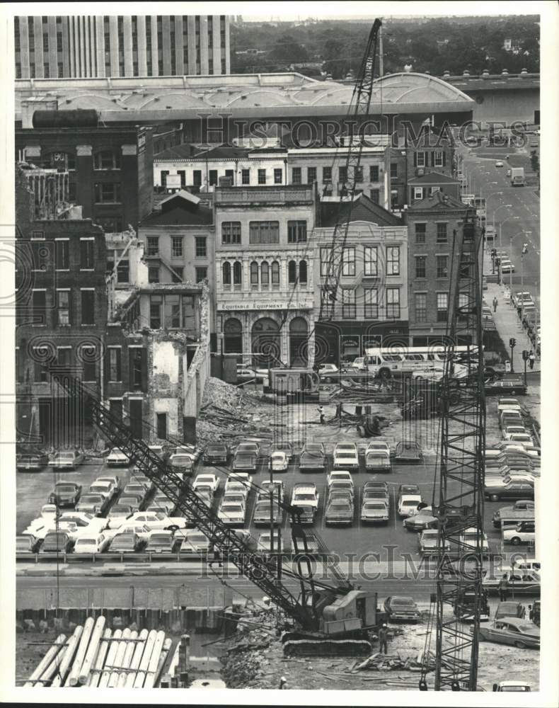 1964 Press Photo View of Widening Poydras Street in New Orleans. - noc21750-Historic Images