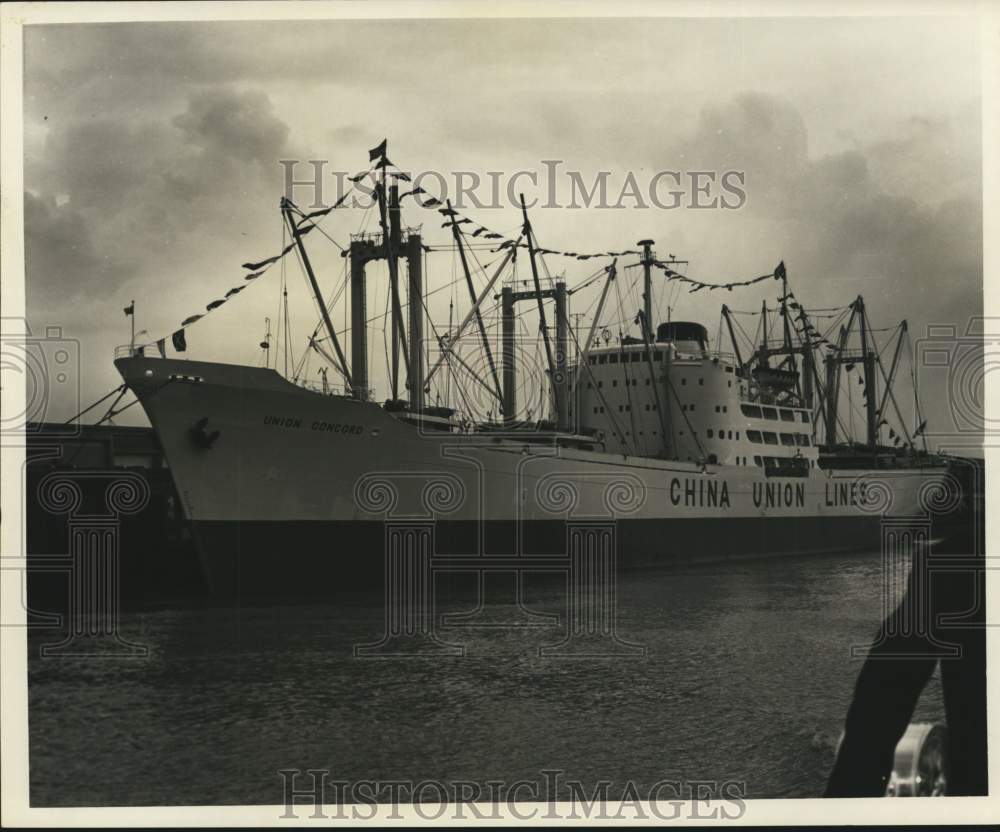 1962 China&#39;s &quot;Union Concord&quot; docked at Port of New Orleans - Historic Images