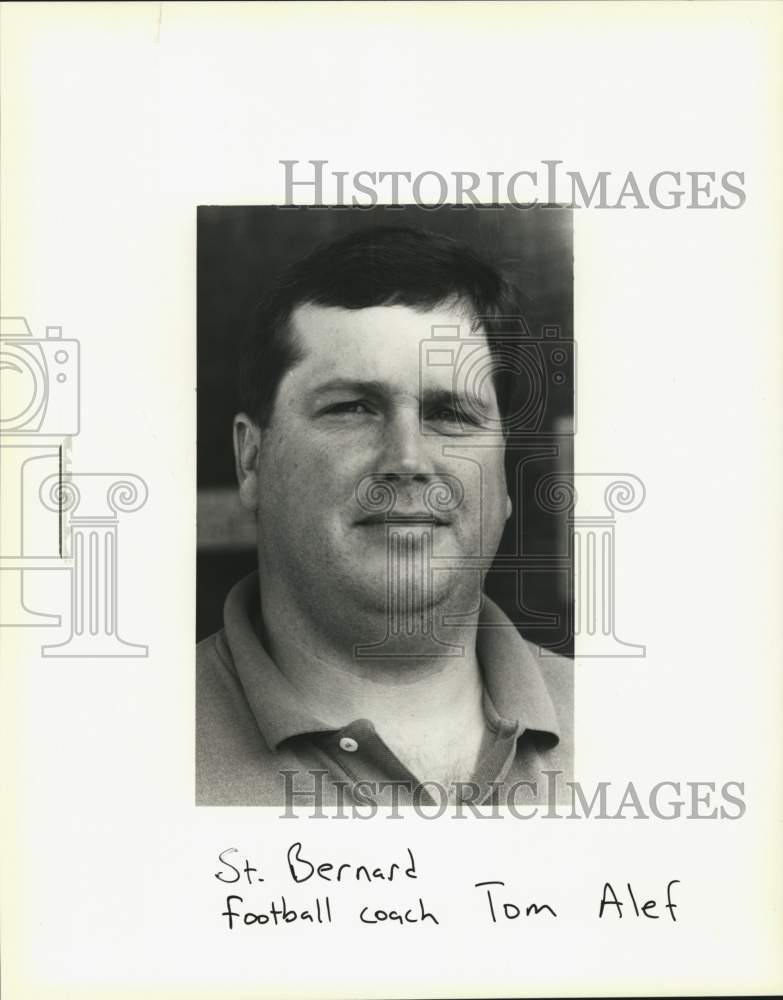 Press Photo St. Bernard High School Football Coach Tom Alef - noc23342- Historic Images