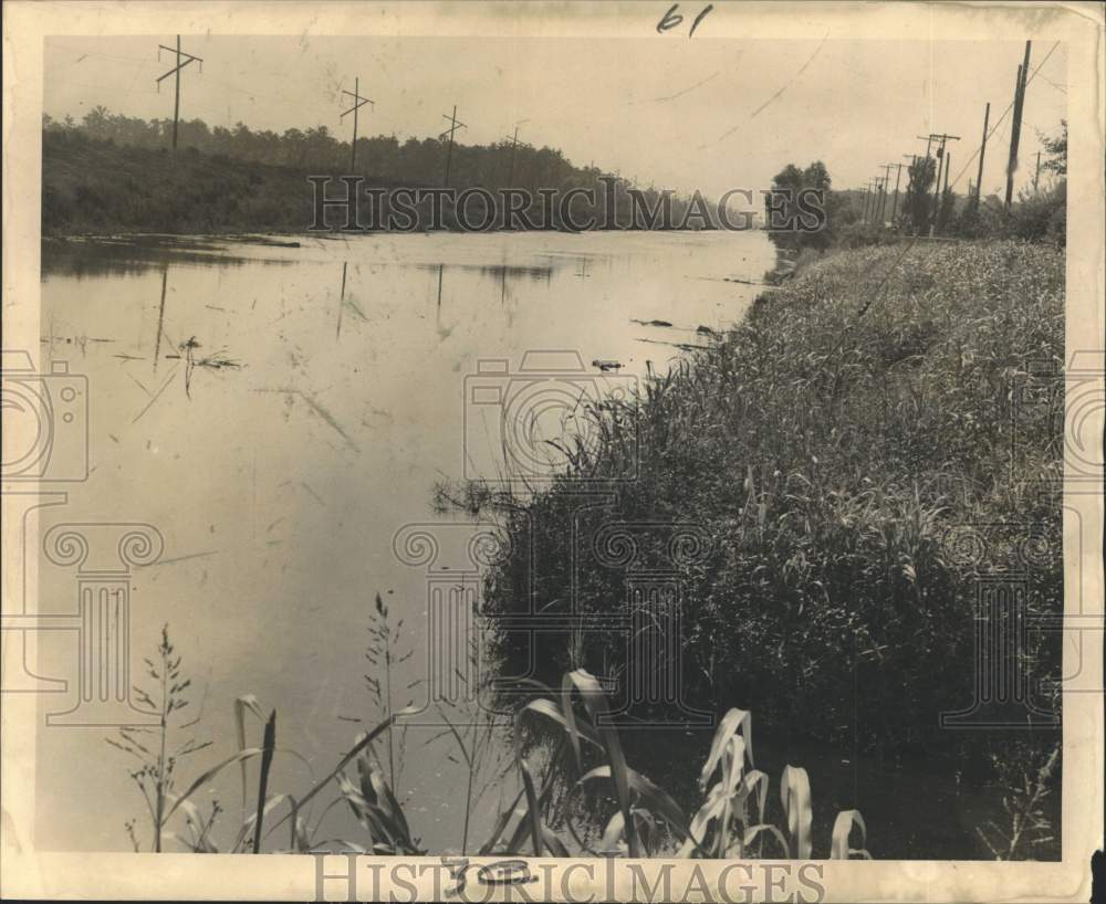 1965 Press Photo View of the canal in St. Claude Heights Subdivision in Arabi-Historic Images