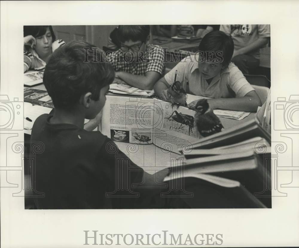 1978 Bird&#39;s watch students in  St. Andrews Episcopal School - Historic Images