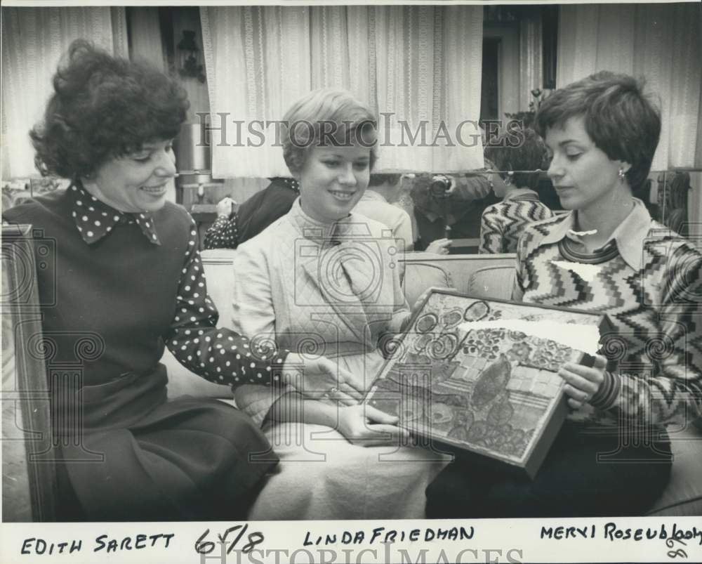 1977 Brandeis University Women&#39;s Committee members plan for an event - Historic Images