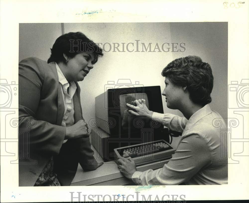 1981 New Orleans Learning Center Manager Susan Myers with Martha Nay - Historic Images