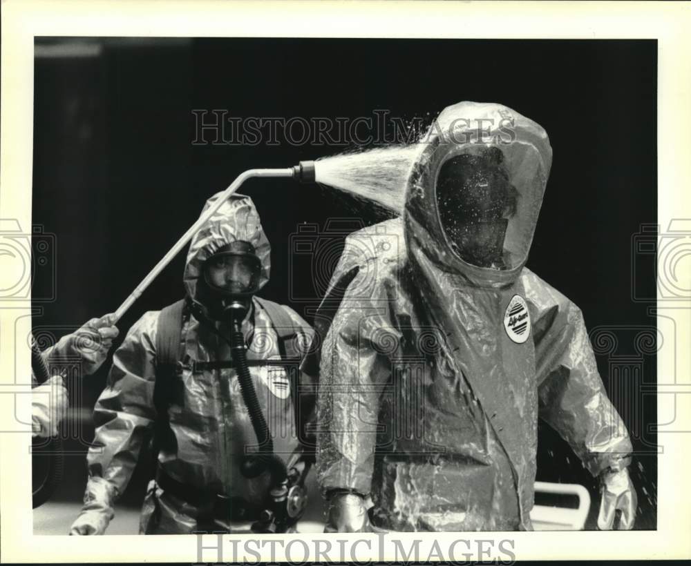 1992 New Orleans Fire Department fireman from Hazard Unit - Historic Images