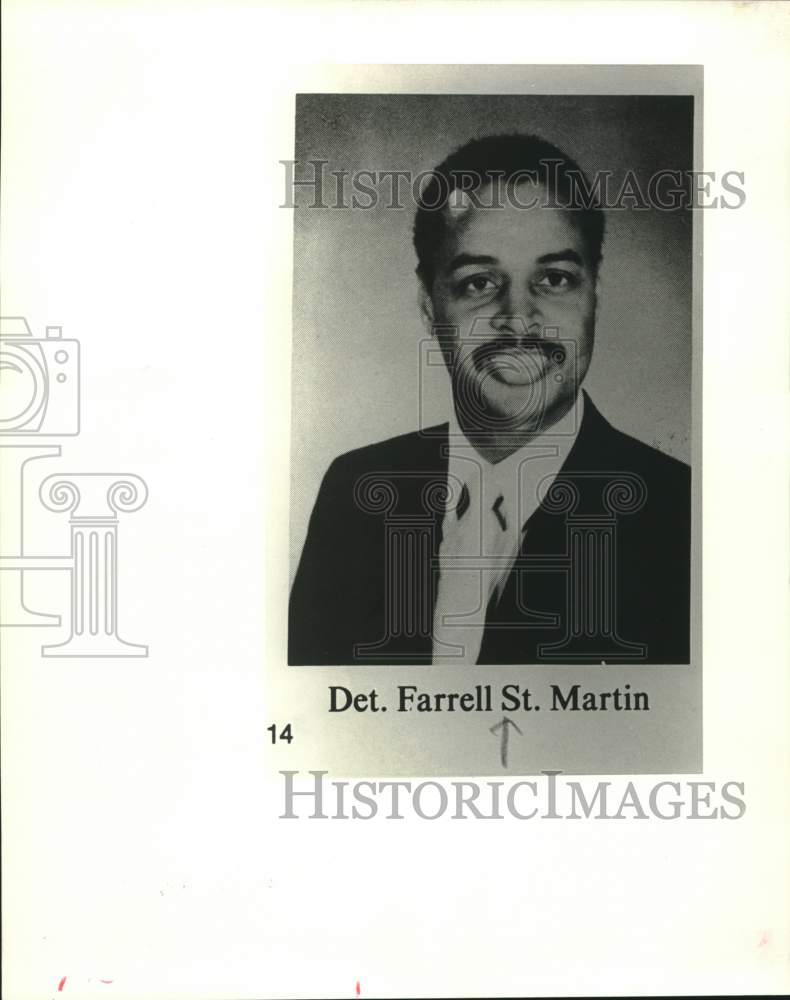 1985 New Orleans Police Detective Farrell St. Martin in portrait - Historic Images