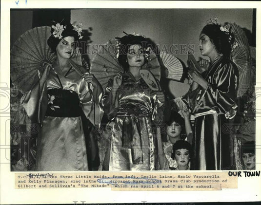1984 St. Margaret Mary School Drama Club production of "The Mikao" - Historic Images