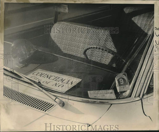1961 City Councilman Eddie L. Sapir's car parked illegally-Historic Images