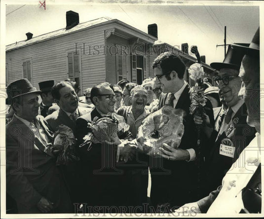 1971 Press Photo St. Patrick's-St. Joseph's Day "ecumenical" exchange meeting - Historic Images