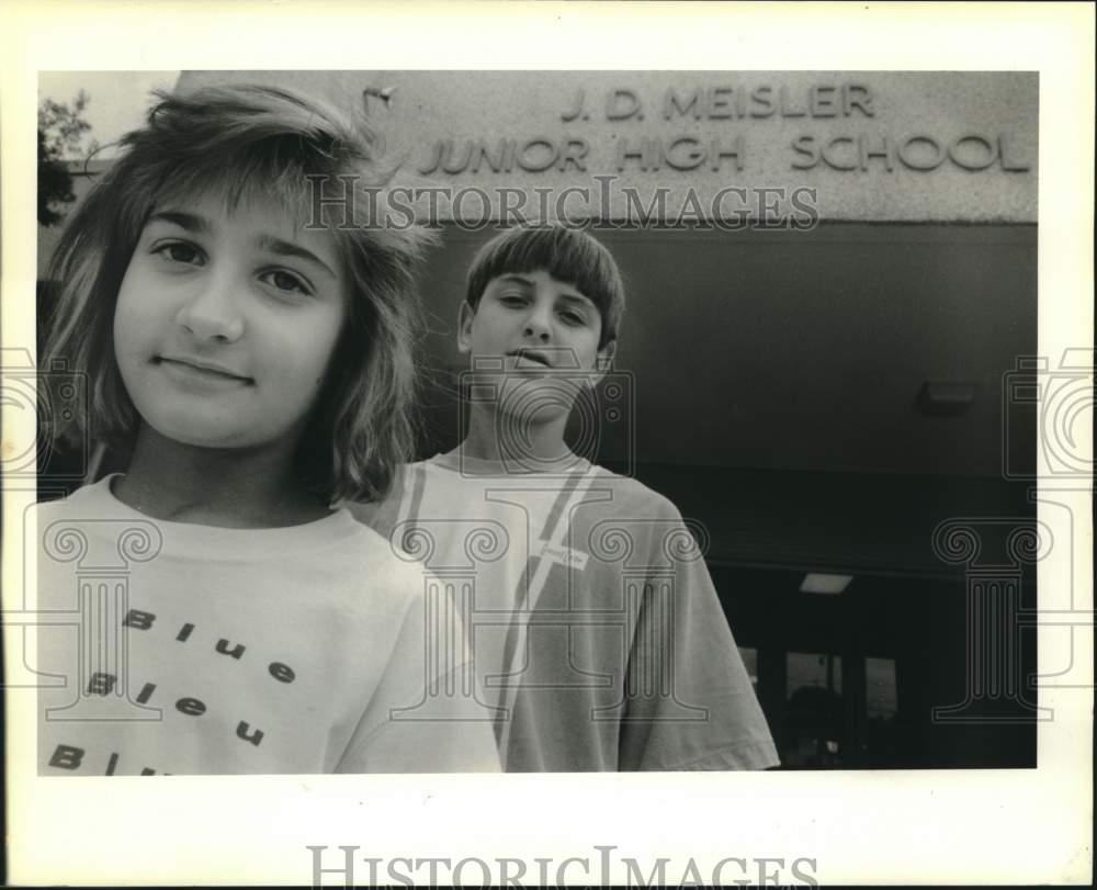 1988 Nicole Schexnayder, Randy Albaral, Meisler Junior High students - Historic Images