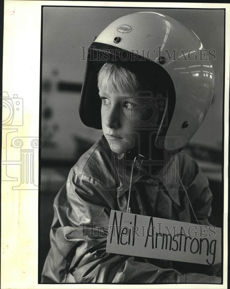 1983 St. Julian Eymard student Terry Stokes in Neil Armstrong garb - Historic Images