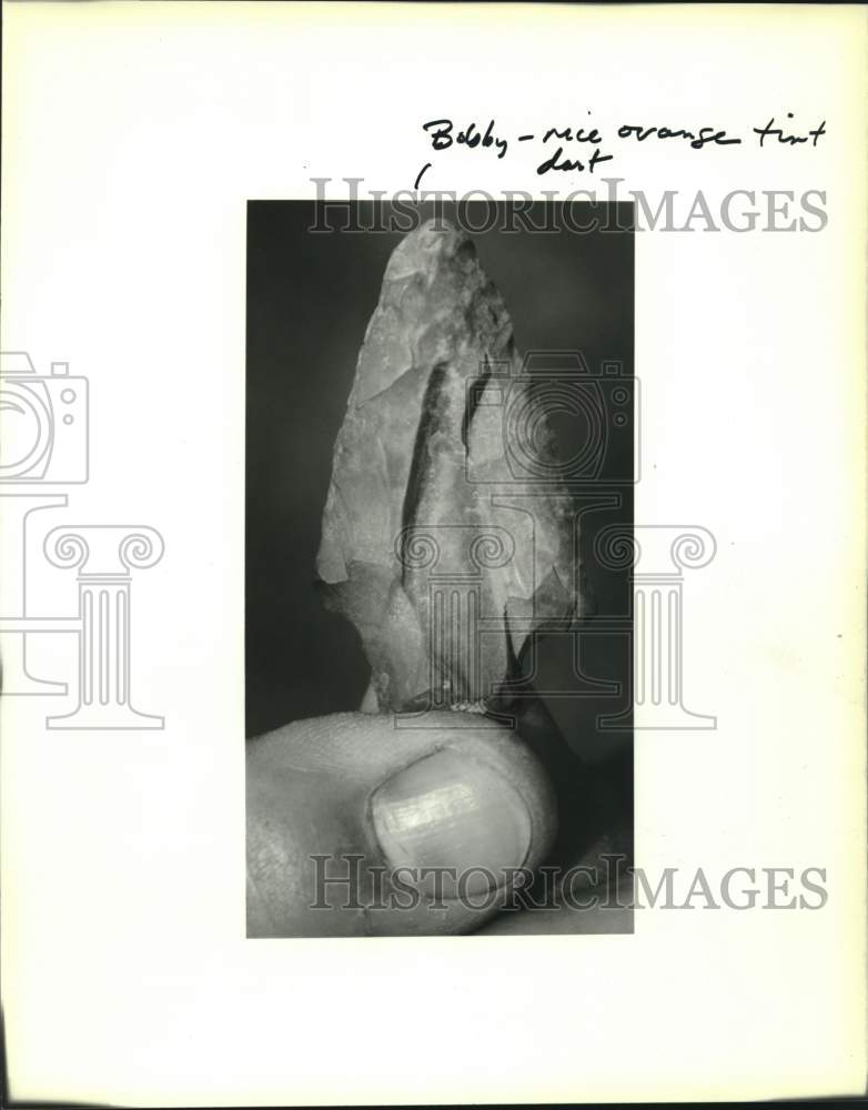 1988 St. James Historical Society Plaquemine Indian stone dart - Historic Images