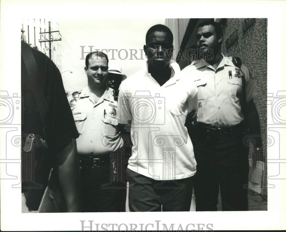 1995 Theoplious Rainer, Suspect arrested by New Orleans Police - Historic Images
