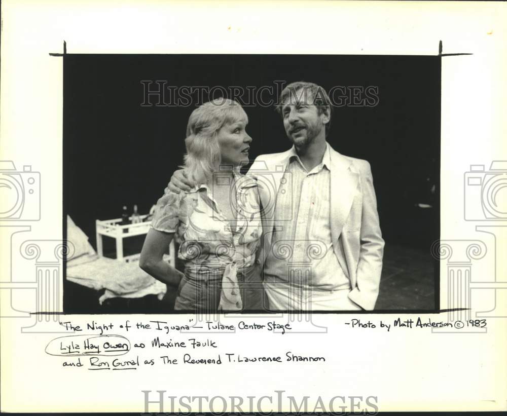 1983 Lyla Hay Owen and Ron Gural in "The Night of the Iguana" Play - Historic Images