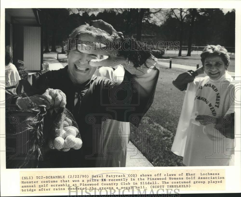 1990 Press Photo Hazel Patyrack in costume at Pinewood Country Club in Slidell - Historic Images