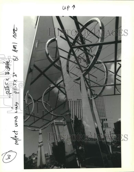 1993 "Ocean Song" by sculptor John Scott at Bienville Street - Historic Images