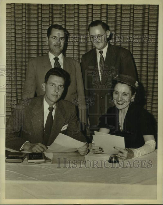 1952 Press Photo Officers, Orleanian Chapter, Dale Carnegie Clubs International - Historic Images