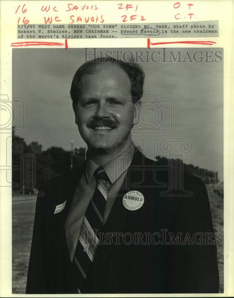 1985 Edward Savois, chairman of Mayor&#39;s Algiers task force. - Historic Images