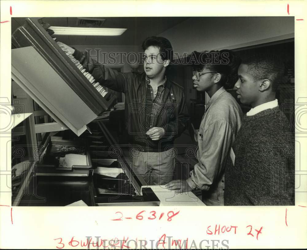 1988 Liberty Bank and Trust Co. - Local Students on Job Shadow Day - Historic Images