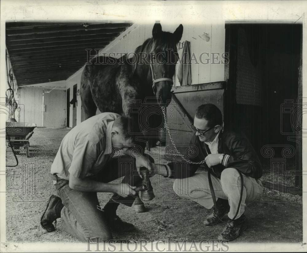 1967 Press Photo Dr. R.C. Hartwick, Horse Breeders, and Don Christensen- Historic Images