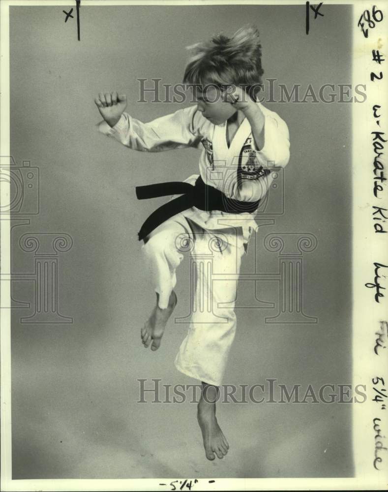 1981 Press Photo Six-year-old black belt Thomas Saddix - noc39685 - Historic Images