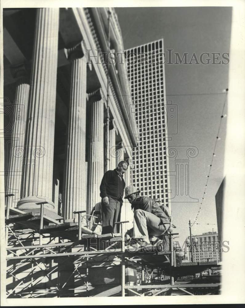 1976 Carnival Stands on St. Charles Avenue, New Orleans - Historic Images