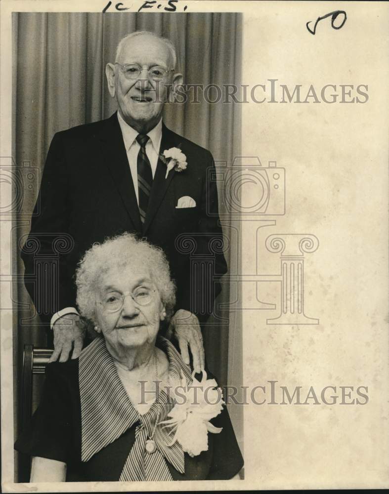 1971 Mr. and Mrs. Henry Wolf celebrate 70th wedding anniversary - Historic Images