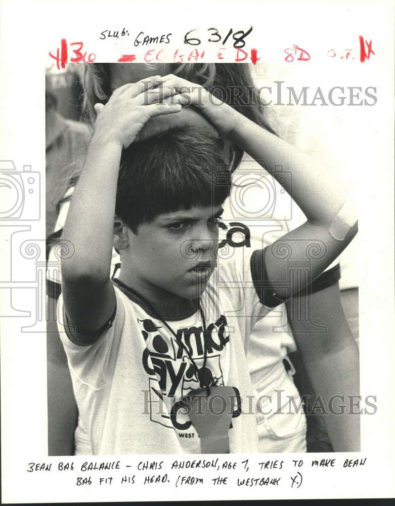 1985 YMCA Day Camp - Chris Anderson in Game, Metairie, Louisiana - Historic Images