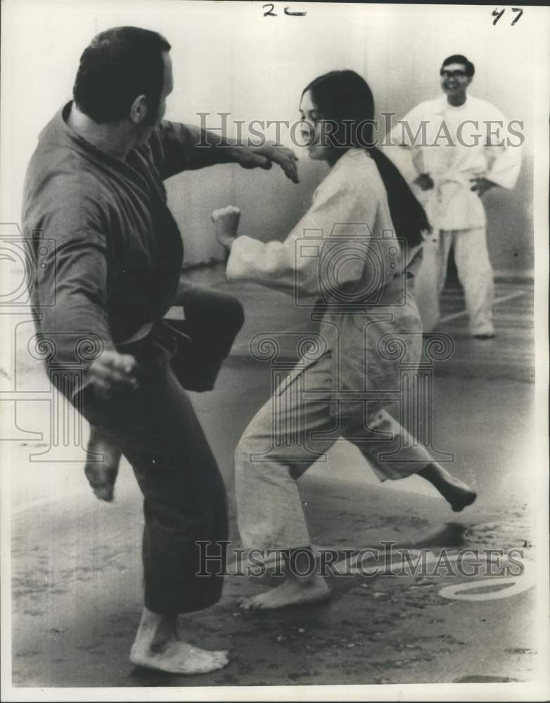 1970 Press Photo Judo for the ladies in a self-defense program. - noc40861 - Historic Images