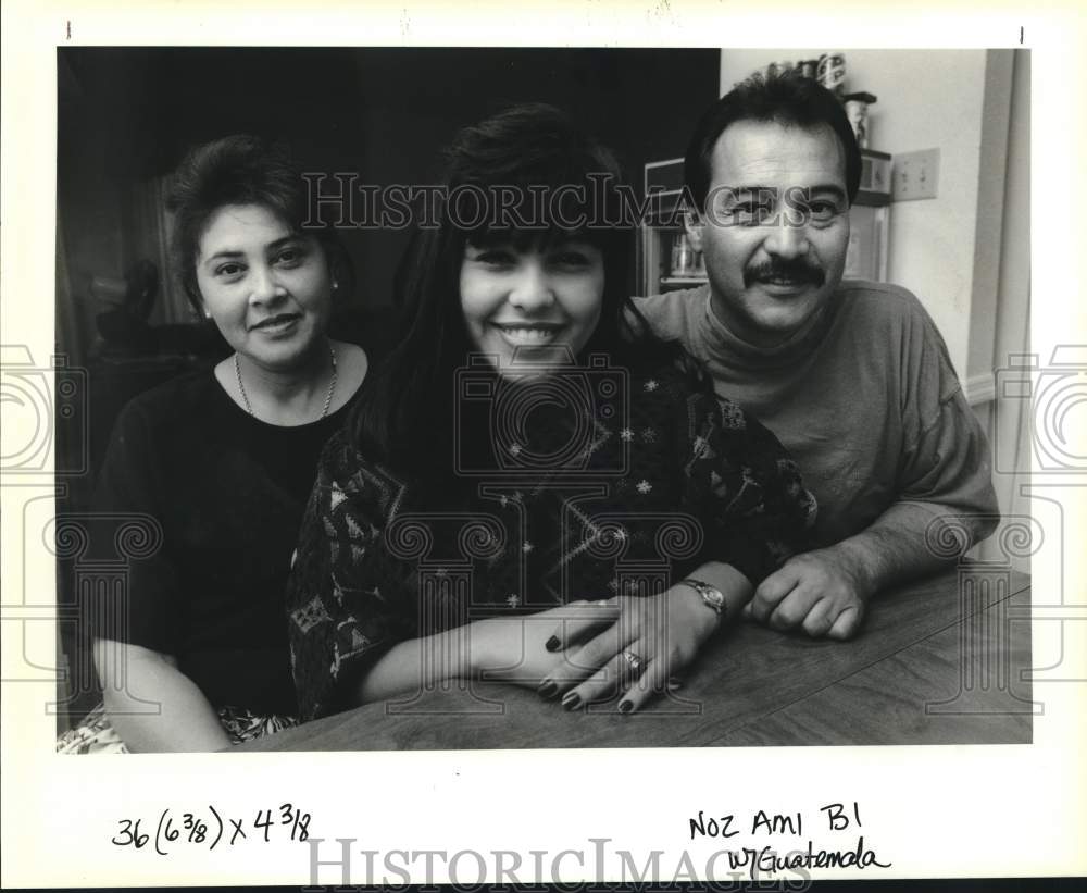 1991 Louisiana Guatemalan Association - Monicka Zea and Parents - Historic Images