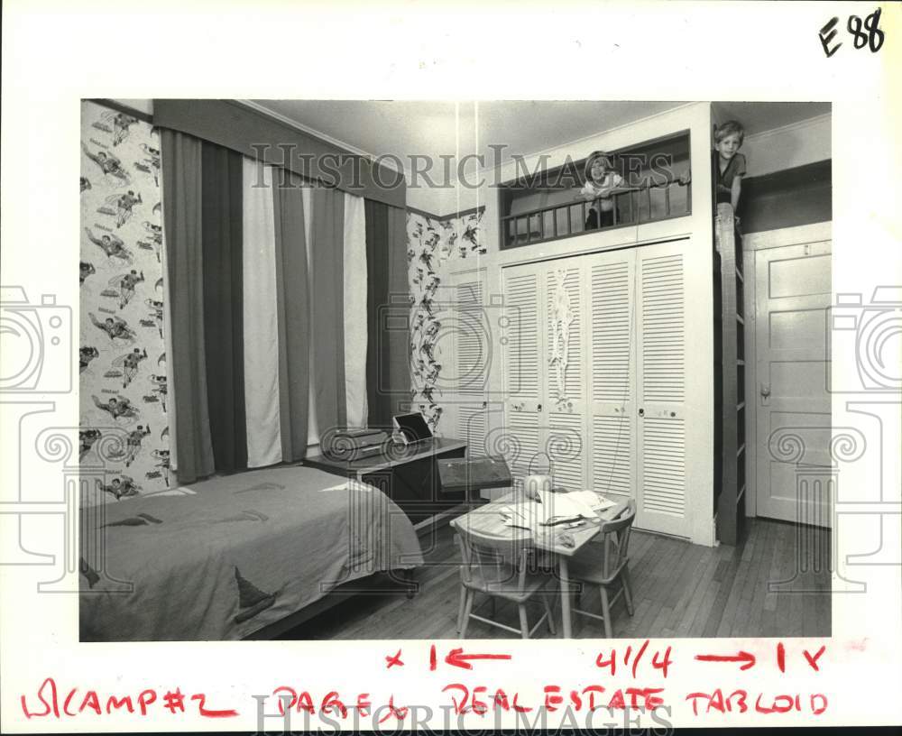 1982 Press Photo Children&#39;s Bedroom in Home of Mr. and Mrs. Tom Wolfe- Historic Images