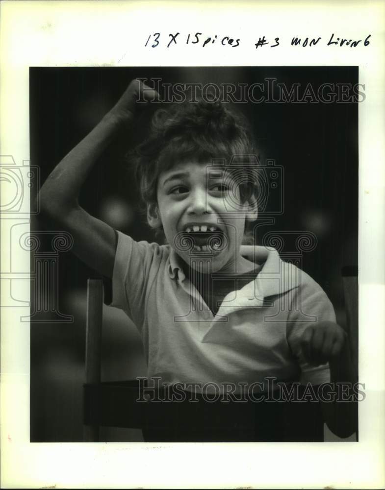 1992 Sean Seymour during a special education class at Rudolph Matas - Historic Images