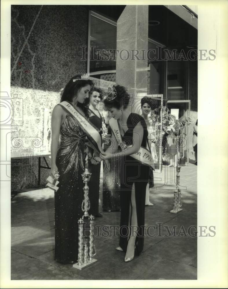 1993 Celeste Seitz crowned Miss Covington by Angela Goodwin. - Historic Images