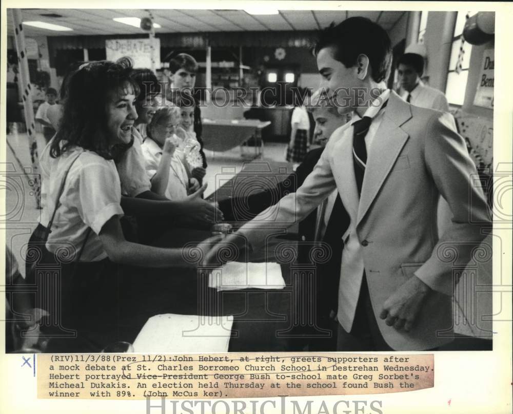 1988 St. Charles Borromeo Church School - John Hebert and Classmates - Historic Images