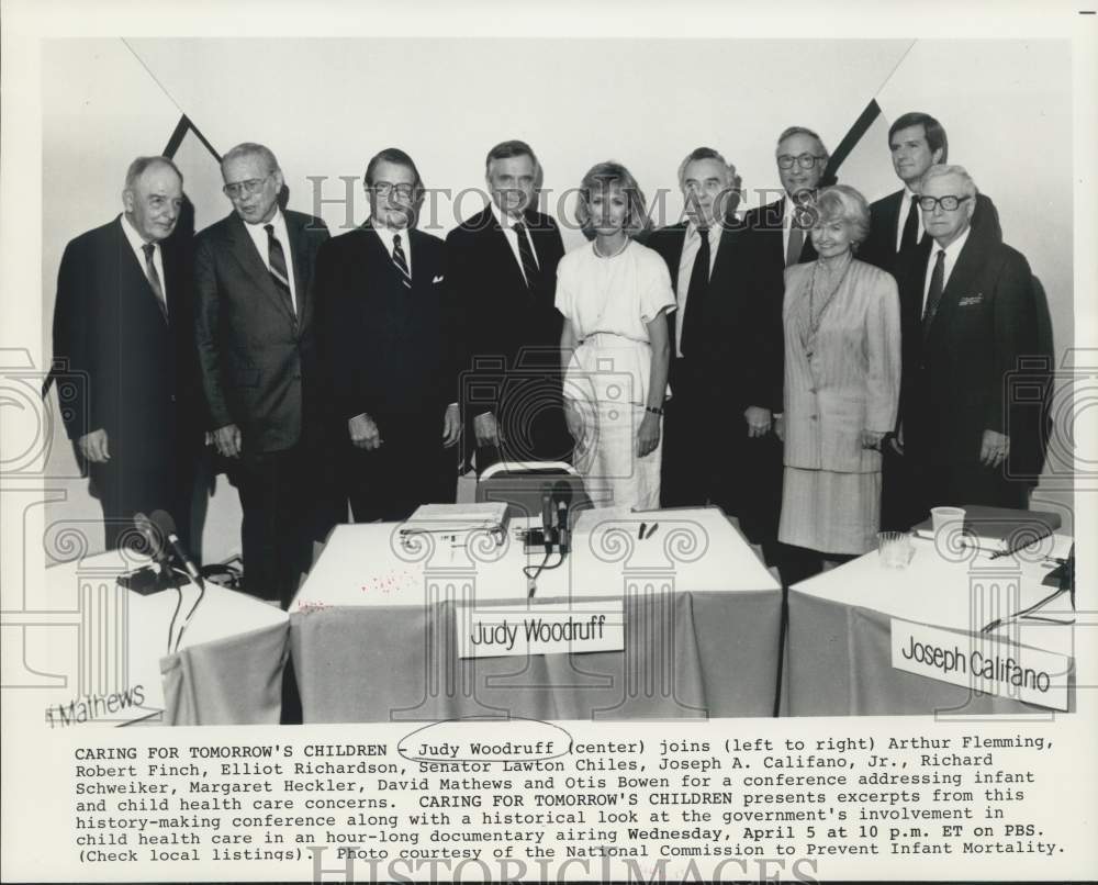 1989 Caring for Tomorrow&#39;s Children - Judy Woodruff at Conference - Historic Images