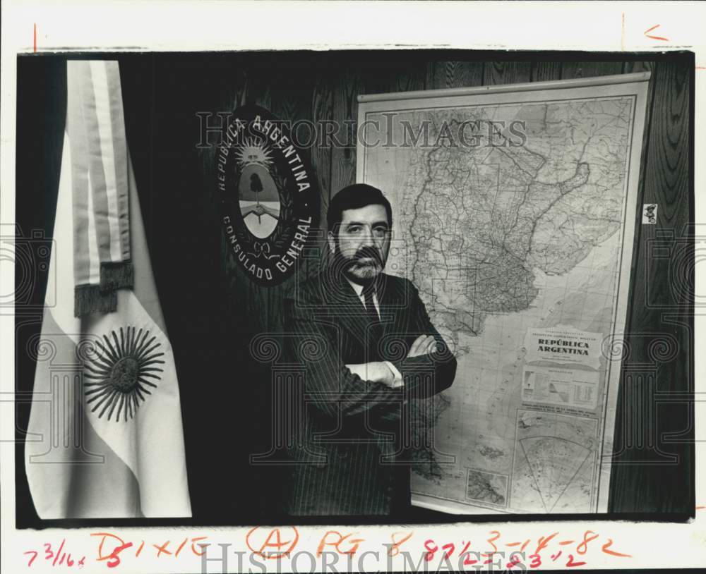 1982 Adolfo Saracho, Argentina&#39;s Consul General - Historic Images