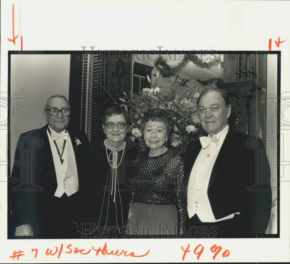 1990 Kenneth &amp; Mary Wurz, Mary Swindle and George Fleming at event - Historic Images