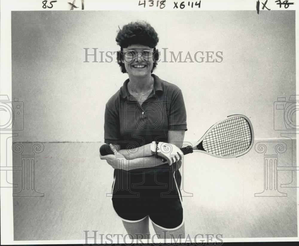 1982 Press Photo Gail Wood of New Orleans, a national racquetball champ - Historic Images