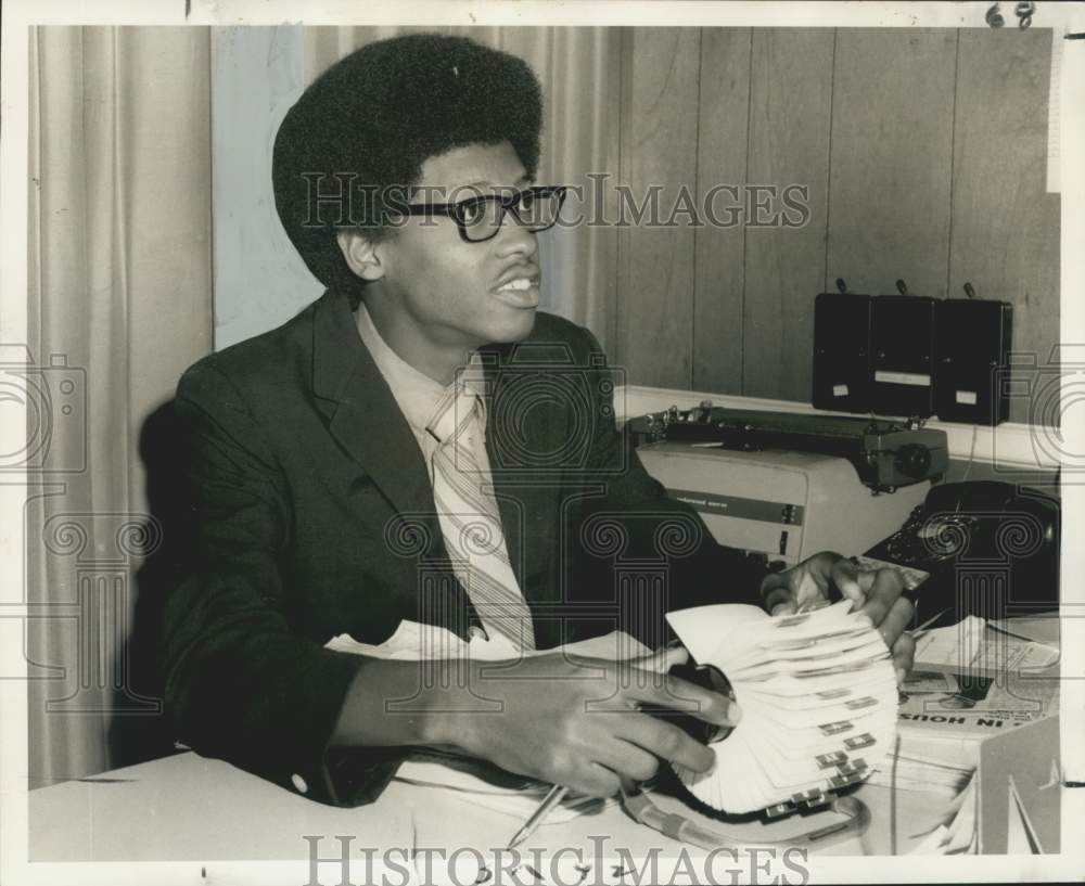 1970 Bob Williams of Walter L. Cohen High School on WBOK Radio - Historic Images