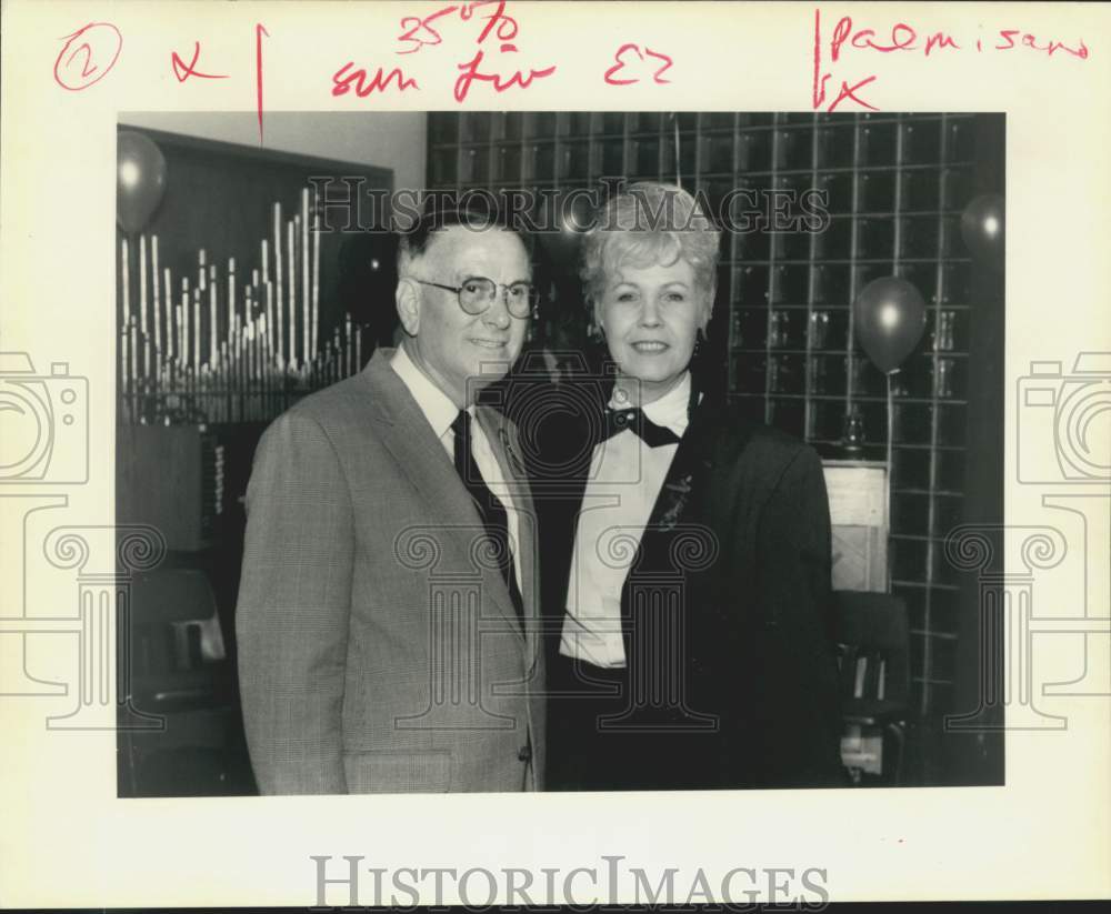 1992 David Dean with Sydney Wolf, producer of UNO theater. - Historic Images