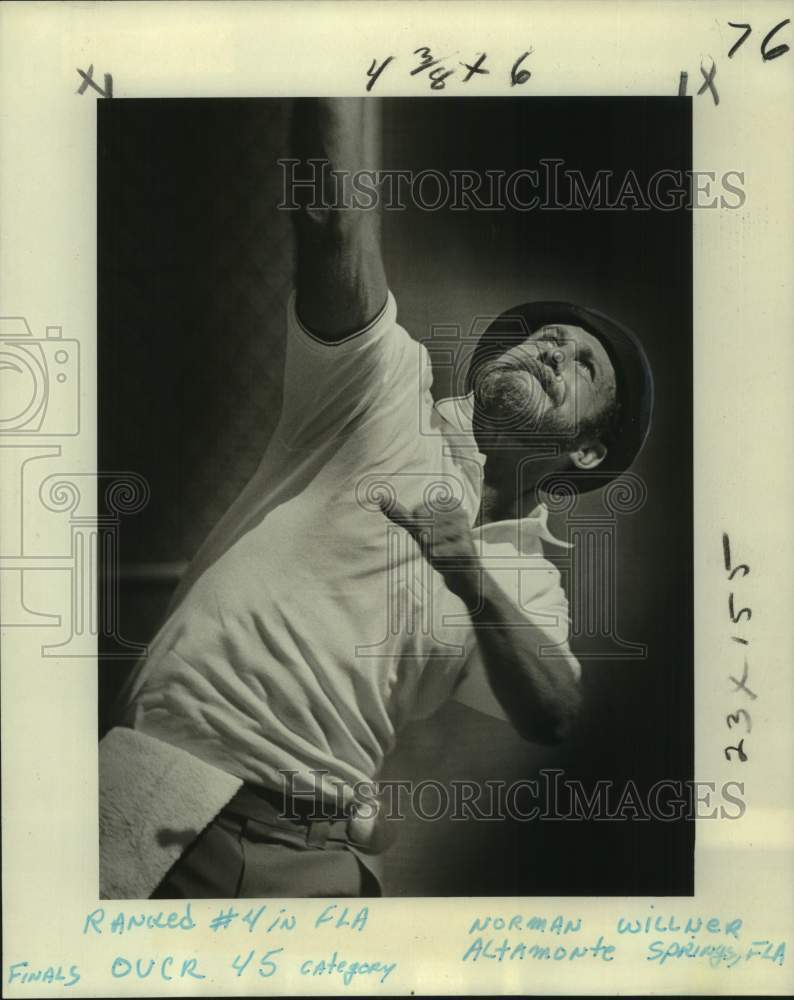 1977 Press Photo Norman Willner, Tennis Player from Altamonta Springs, Florida - Historic Images