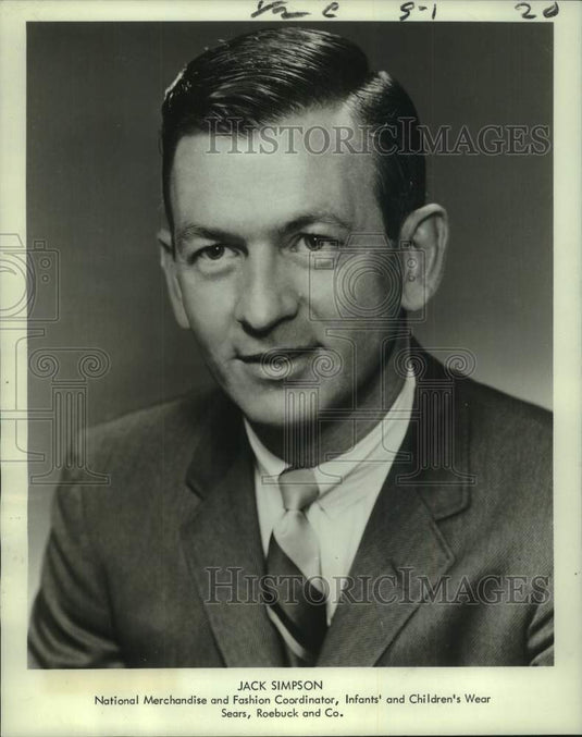 1968 Press Photo Sears, Roebuck and Co. - Jack Simpson, Children's Wear - Historic Images